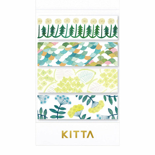 KITTA Washi Tape Flower Set – 4 Designs, 50mm Decorative Paper