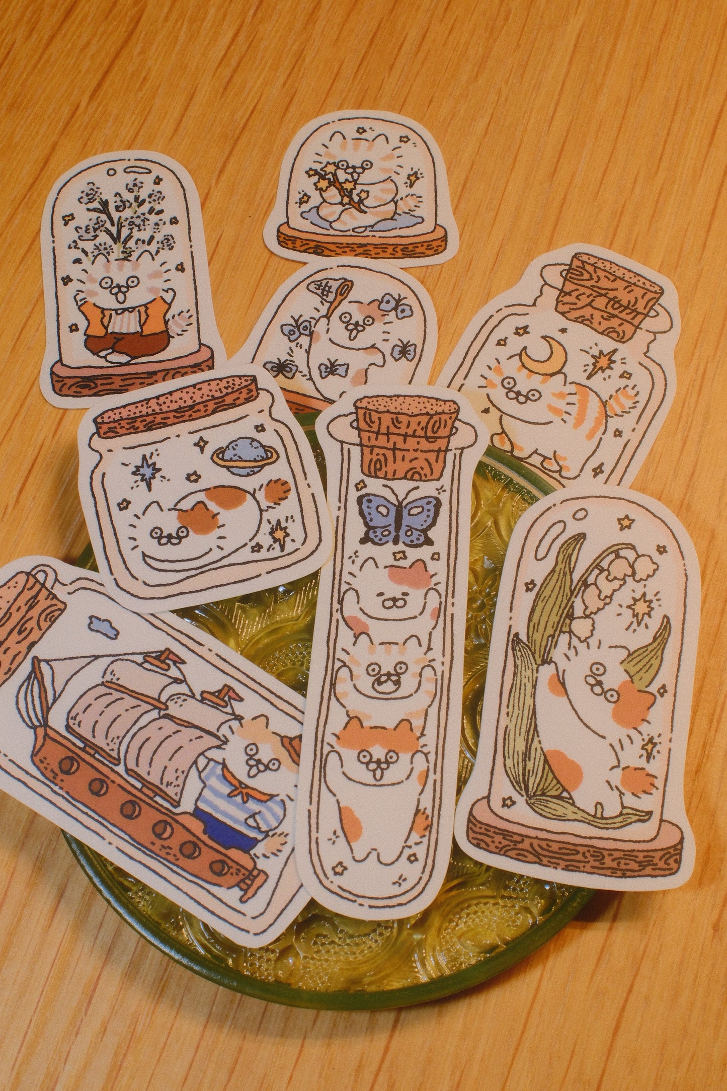 3 Little Cats Retro Stickers | Planner Sticker Pack