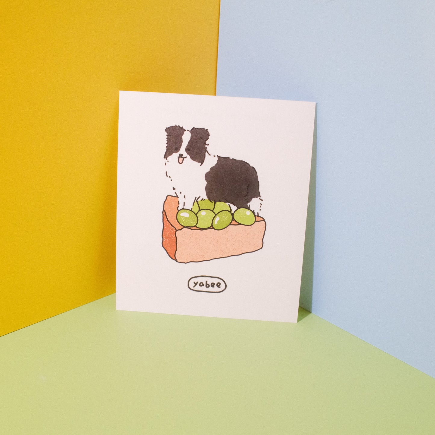 Yabee Happy Zoo Dog Dessert Mini Postcard | Double-Sided Journaling Cards (6 Designs)