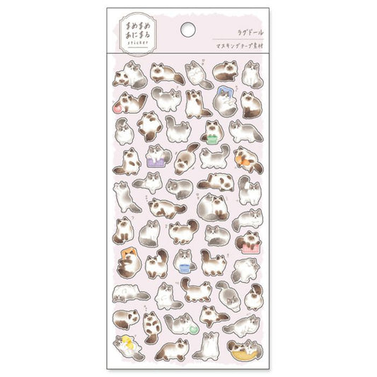 MIND WAVE Mame-Mame Ragdoll Cat Stickers