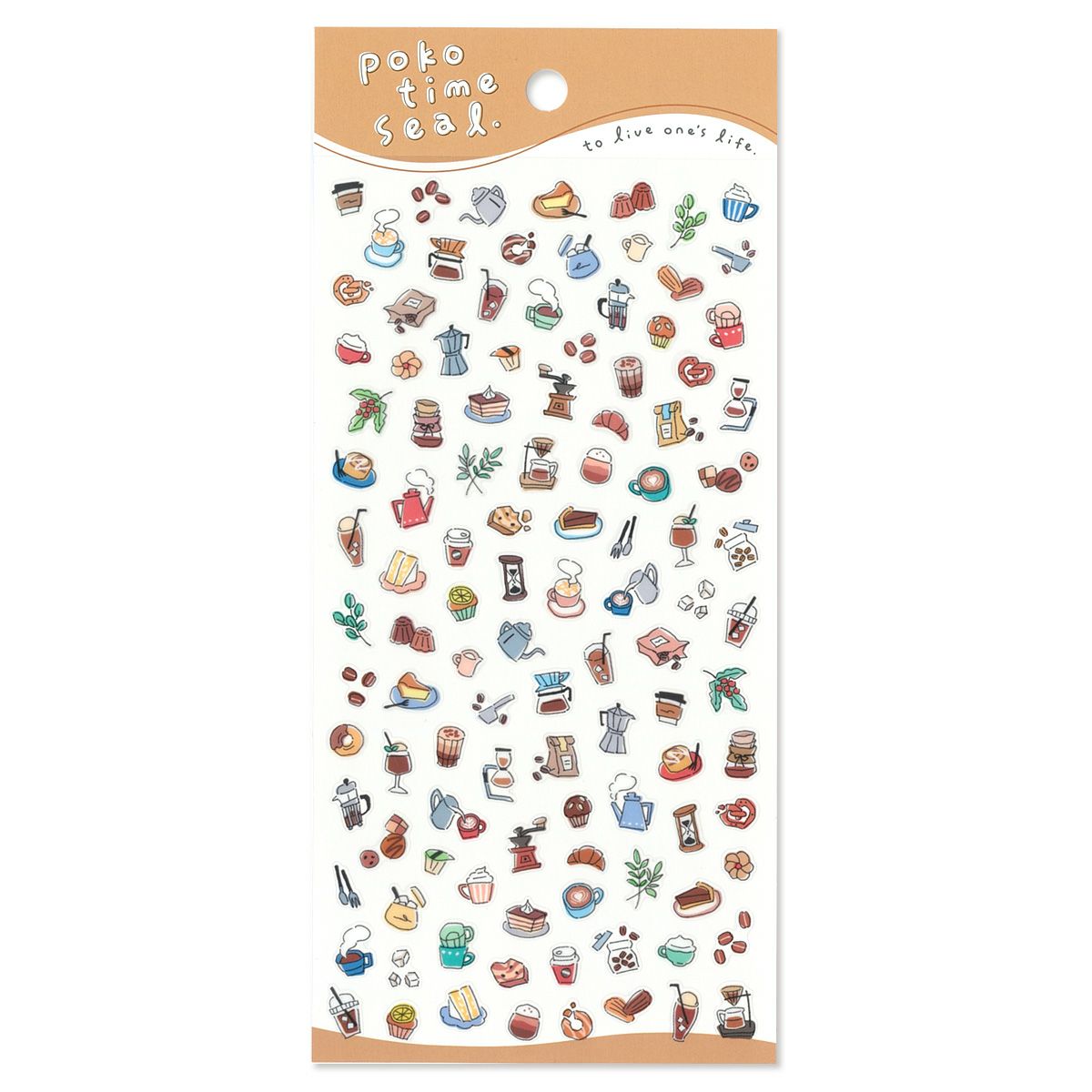 MIND WAVE Poko Time Stickers – Mini Coffee Shop & Café Motifs