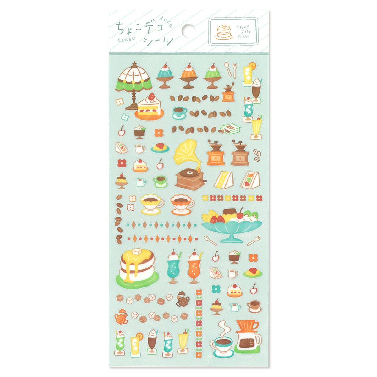MIND WAVE Kissaten Stickers – Retro Japanese Café & Dessert Motifs