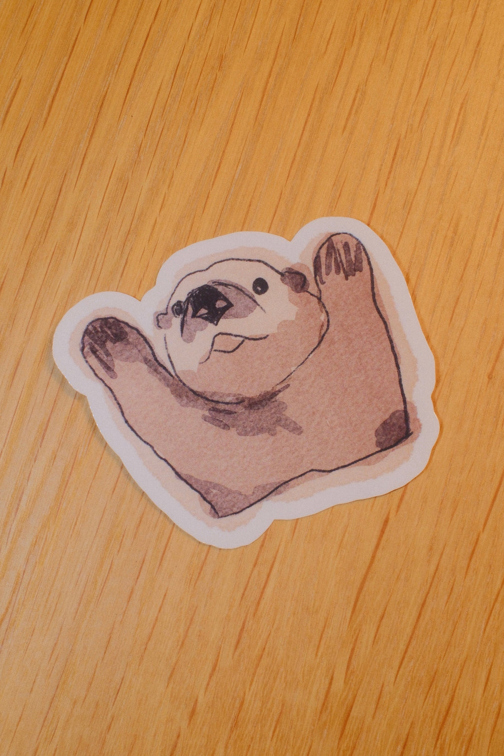 Clear Waterproof Otter Sticker – Vinyl Animal Decal