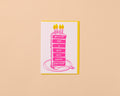 Very Happy Cake Letterpress Birthday Card – Hand Printed in USA