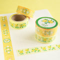 Adelia Retro Yellow Rose Washi Tape – 15mm × 7M (Set of 2)