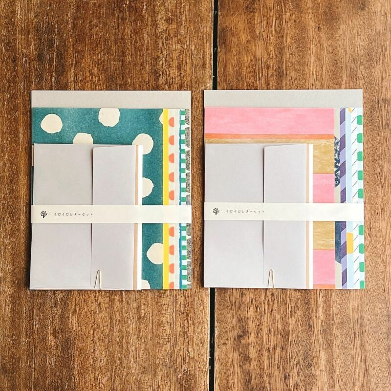 IROIRO Letter Writing Set – Dots & Stripes (Japanese Stationery)