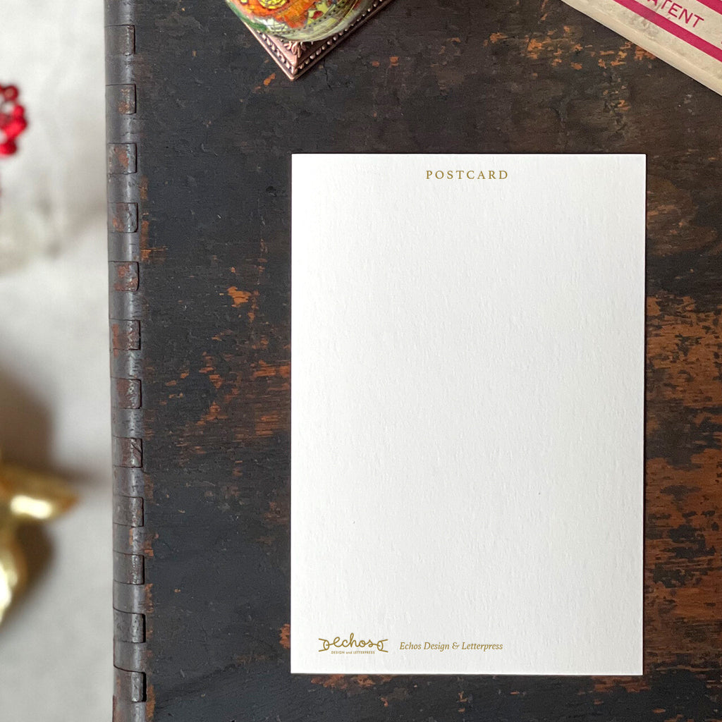 Echos Design Letterpress Postcards – Flower White Spring Series