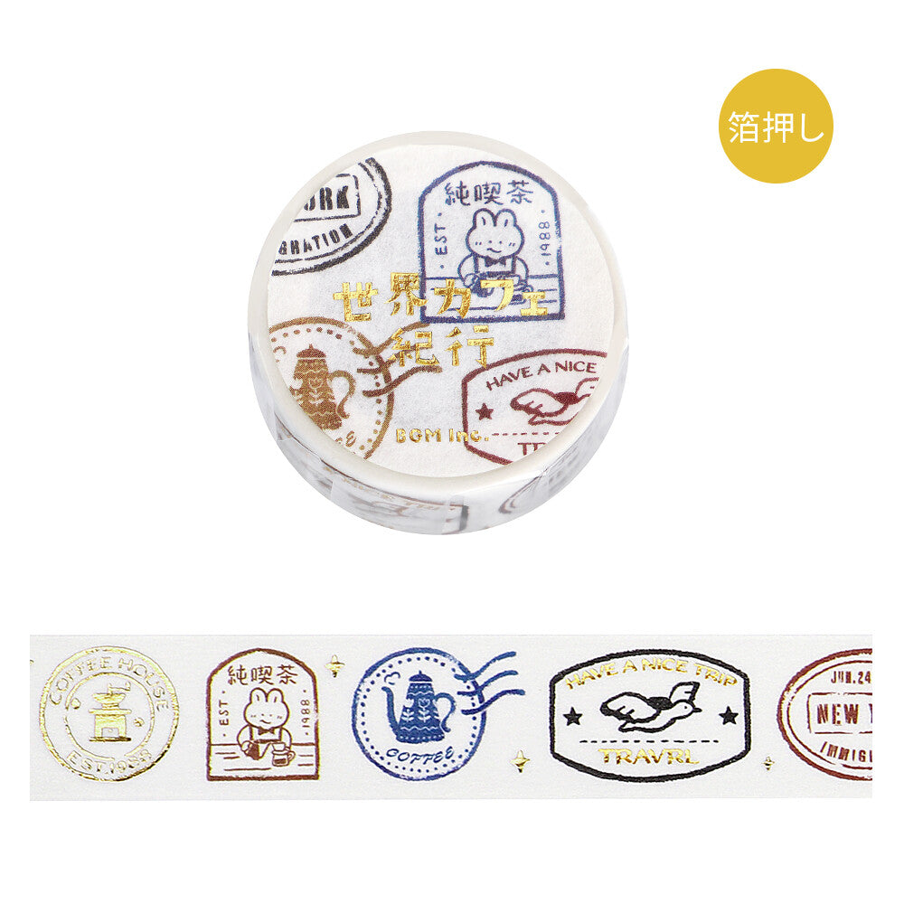BGM Washi Tape ✦ World Cafe Travelogue