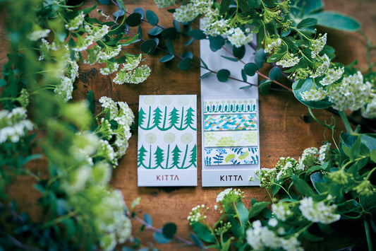 KITTA Washi Tape Flower Set – 4 Designs, 50mm Decorative Paper