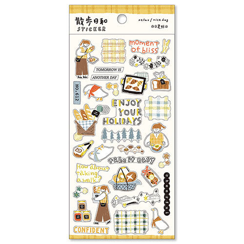 MIND WAVE Bakery Stickers – Cozy Bread & Café Style Designs