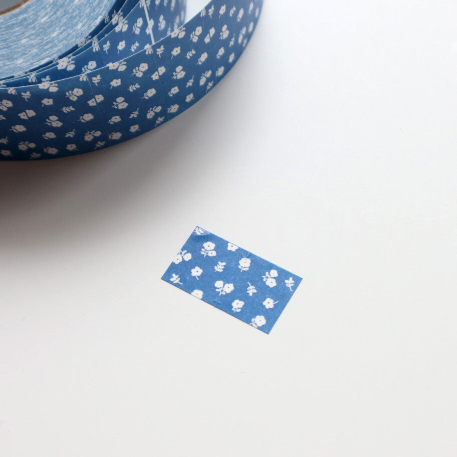 forme. Kobanagara Label Stickers – Blue Floral Roll (1000 pcs)