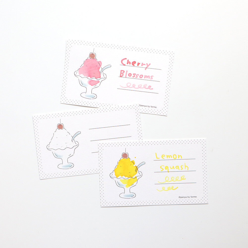 forme. Shaved Ice Ink Test Card – Japanese Fountain Pen Swatch Card