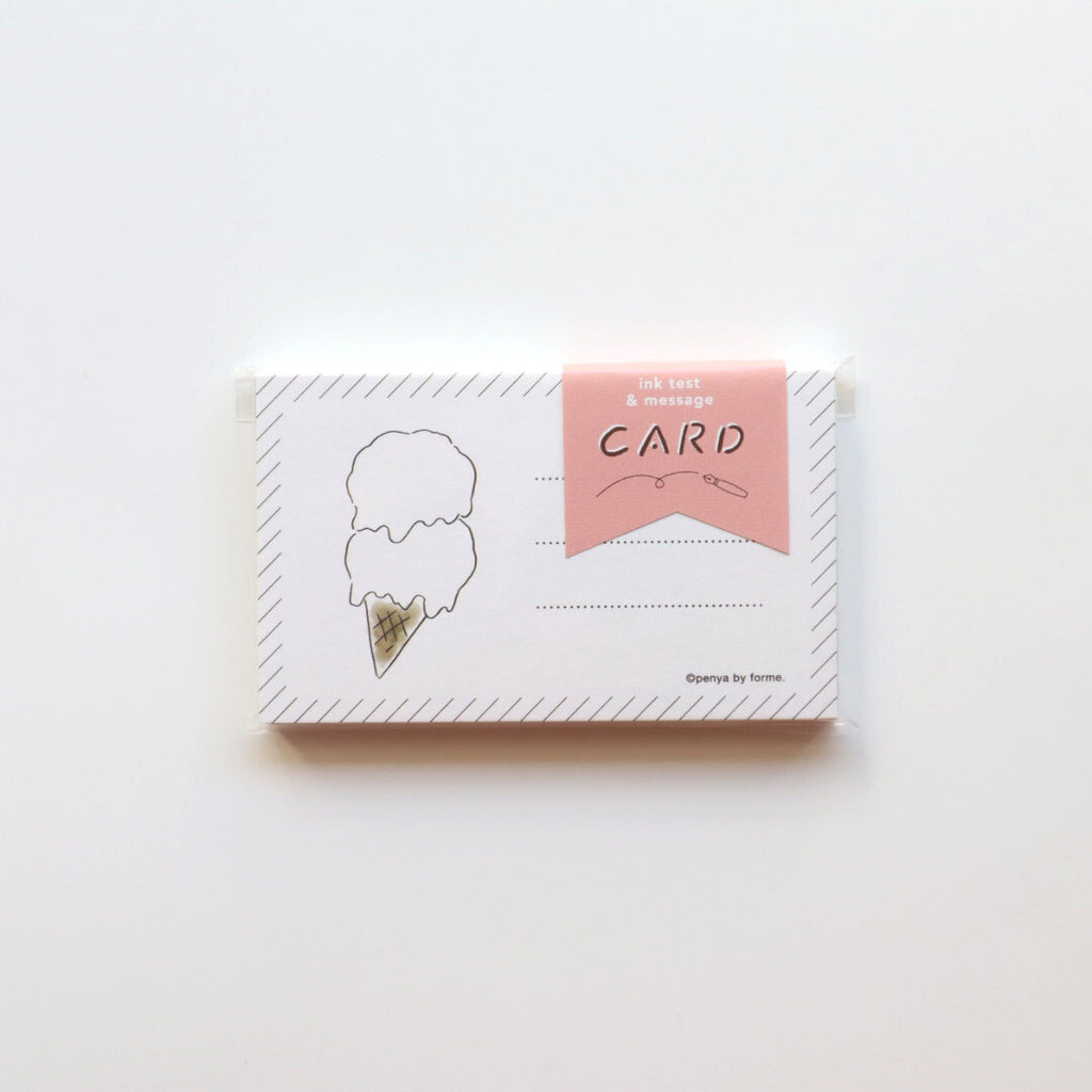 forme. Japanese Mini Greeting Card – Ice Cream Watercolor | Ink Swatch Card