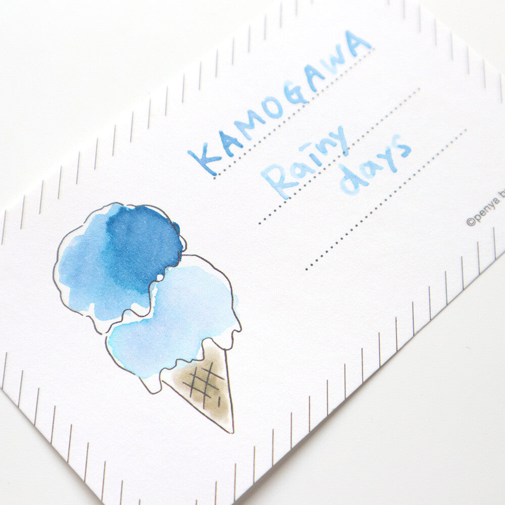 forme. Japanese Mini Greeting Card – Ice Cream Watercolor | Ink Swatch Card
