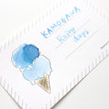 forme. Japanese Mini Greeting Card – Ice Cream Watercolor | Ink Swatch Card