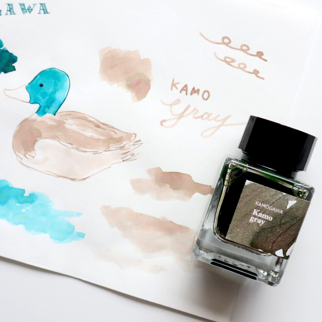 forme. Kamo Gray Fountain Pen Ink – KAMOGAWA 30ml | Kyoto Indie