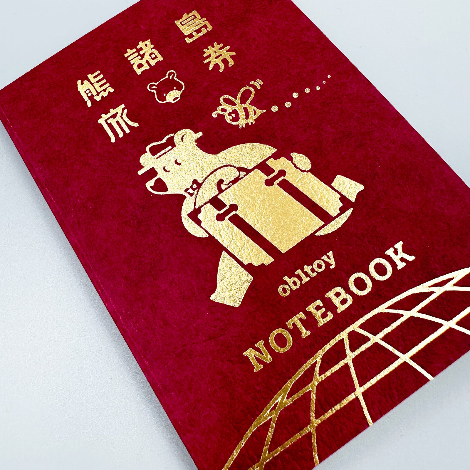 Obiwan Passport Notebook – Retro Gold Foil Mini Journal (Earth Tours)
