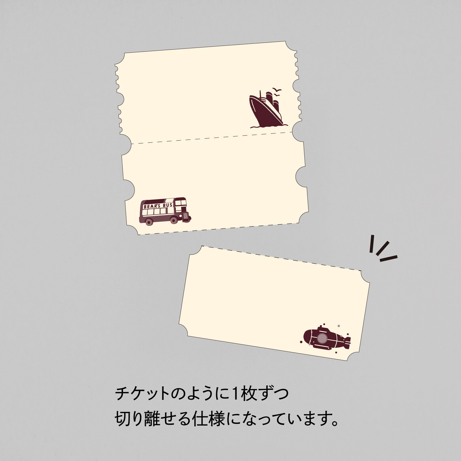 Obiwan Die-Cut Ticket Memos – Retro Travel Memo Pad (Earth Tours, 3 Designs)