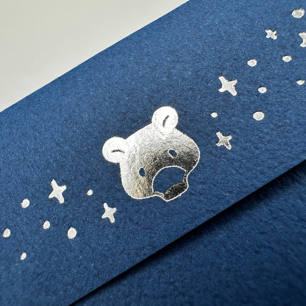 Obiwan Mini Letter Set – Silver Foil Bear Stationery (Galaxy Tours)