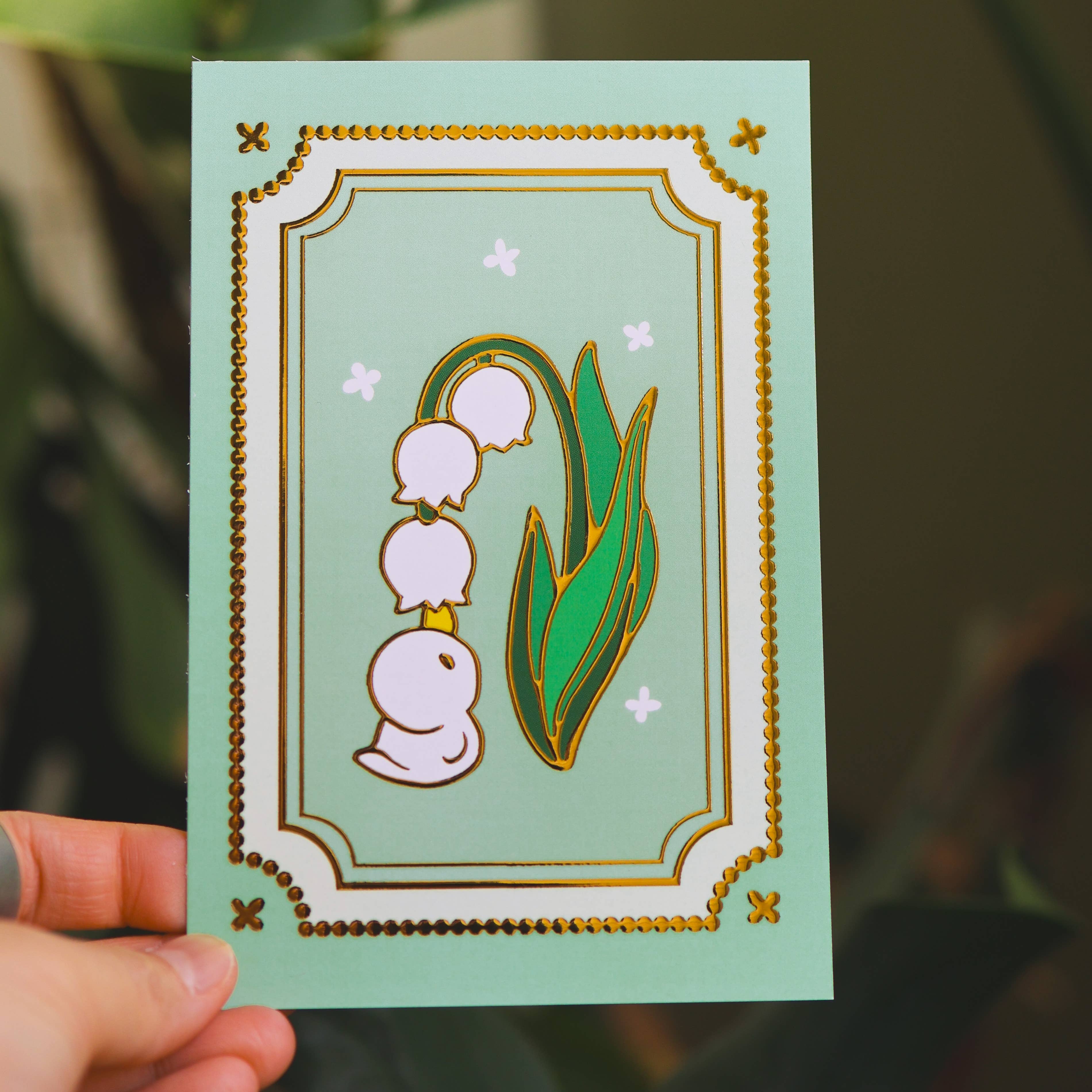Lily of the Valley Postcard – 4x6 in Matte Cardstock Illustration