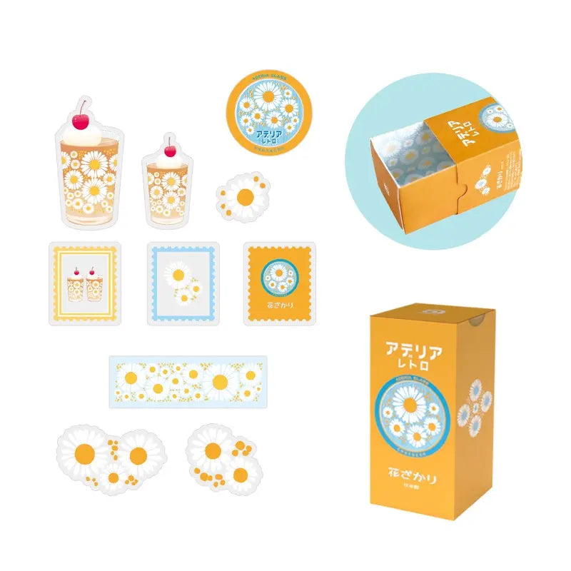 Adelia Retro Stickers Flake Pack – Vintage Japanese Stationery