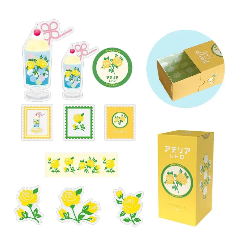 Adelia Retro Stickers Flake Pack – Vintage Japanese Stationery