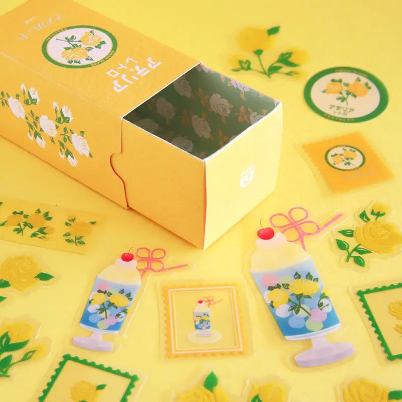 Adelia Retro Stickers Flake Pack – Vintage Japanese Stationery
