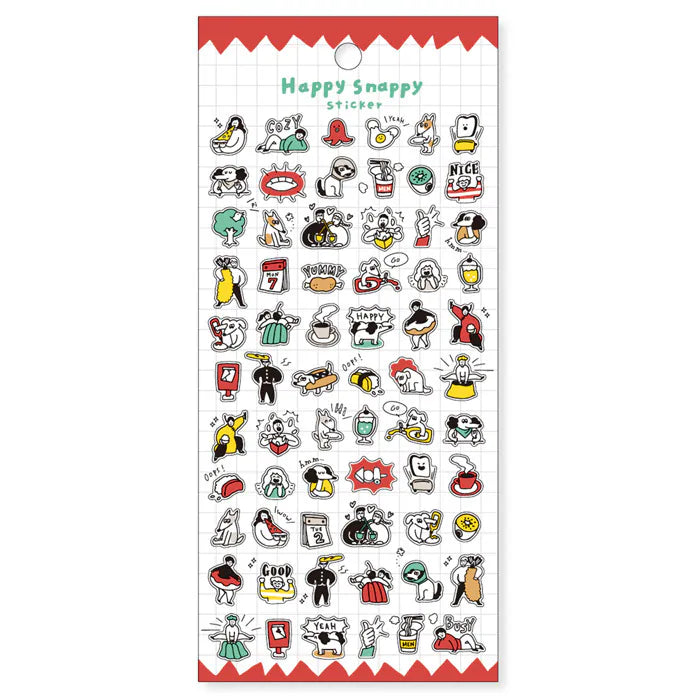 MIND WAVE Happy Snappy Stickers – Cute Japanese Planner Deco
