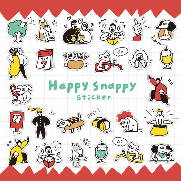 MIND WAVE Happy Snappy Stickers – Cute Japanese Planner Deco