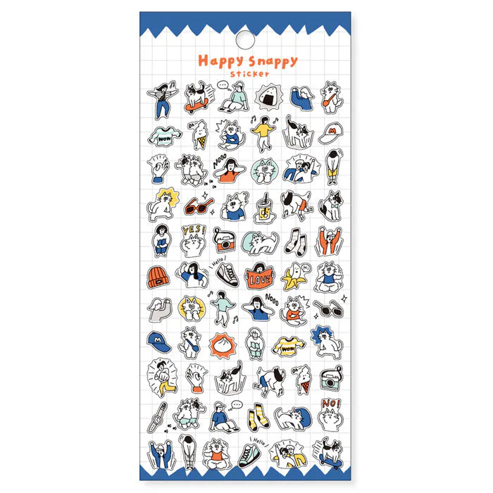 MIND WAVE Happy Snappy Stickers – Cute Japanese Planner Deco