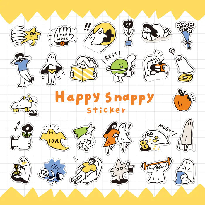 MIND WAVE Happy Snappy Stickers – Cute Japanese Planner Deco