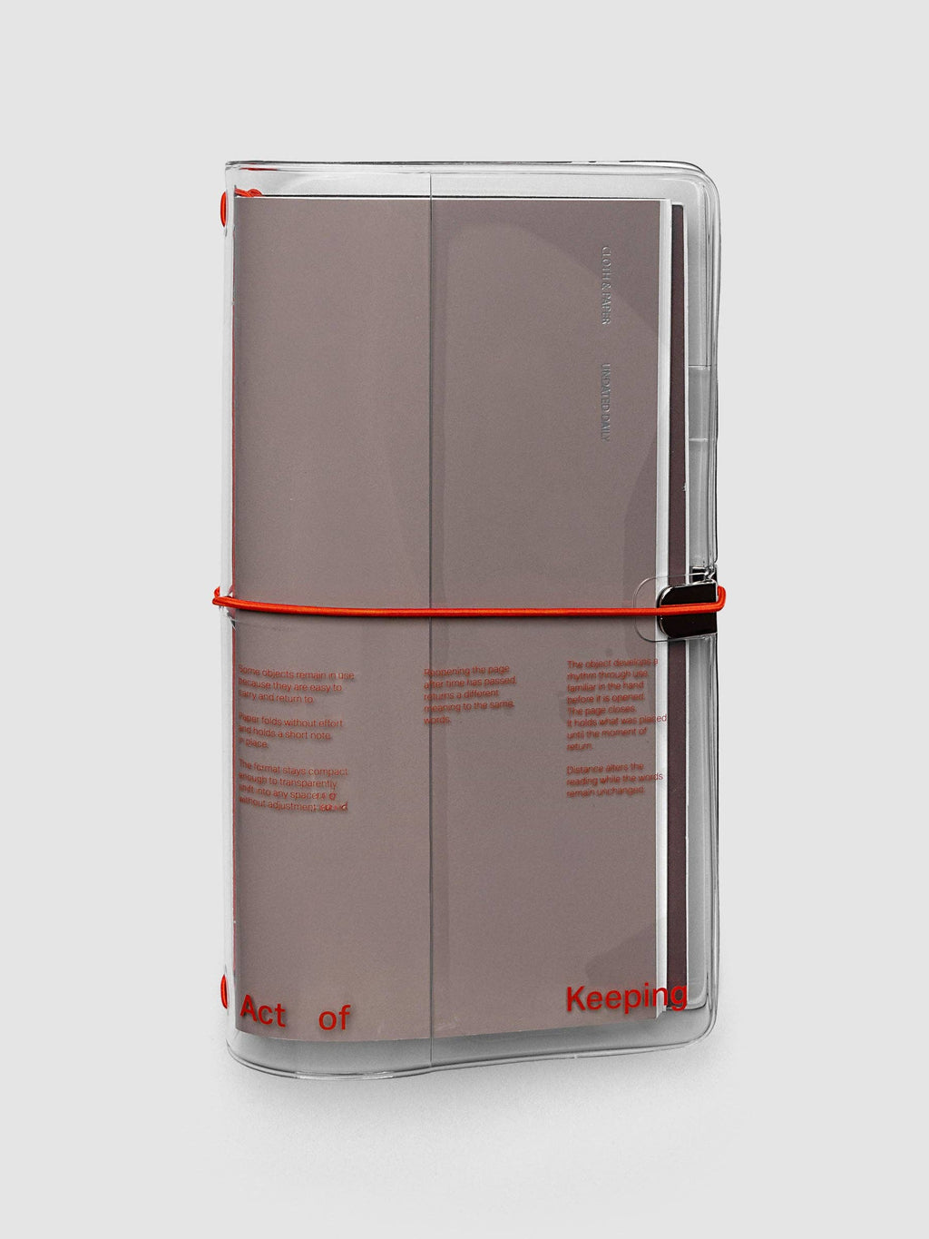 Act of Keeping Clear Vinyl Travel Notebook Cover – Saffron