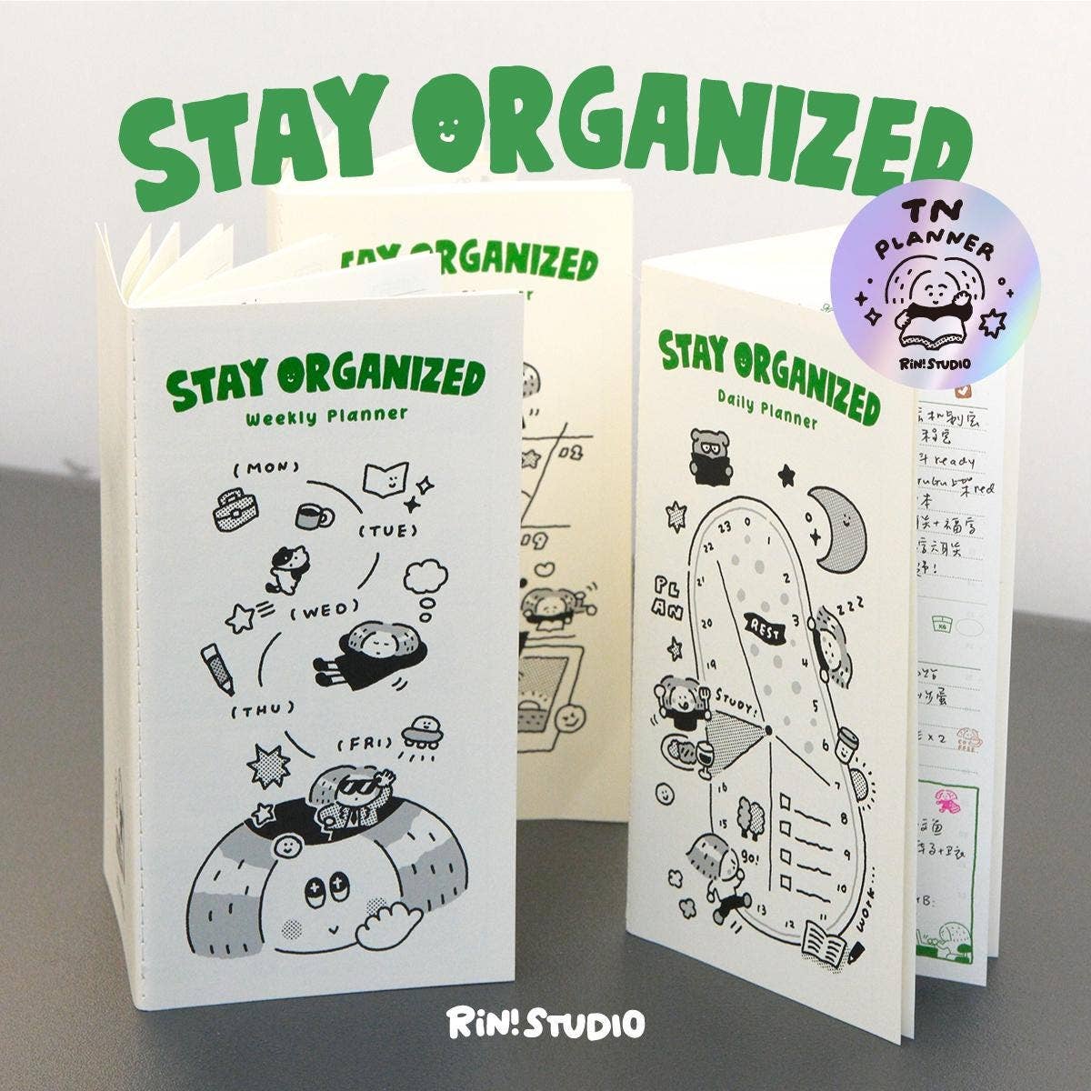 Traveler's Notebook Refill Daily, Weekly, Monthly Planner | Functional TN Insert | RiN! Studio