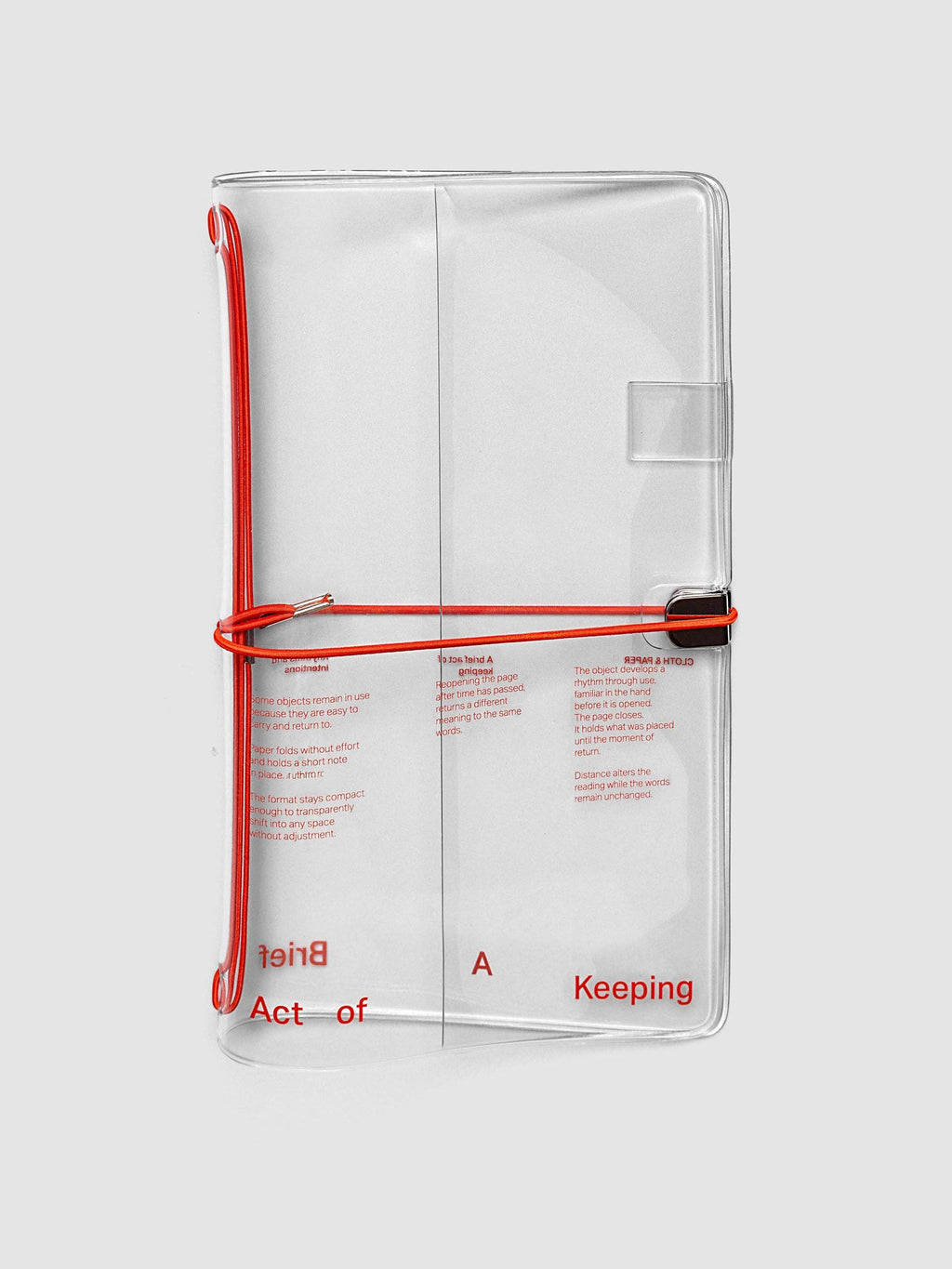 Act of Keeping Clear Vinyl Travel Notebook Cover – Saffron