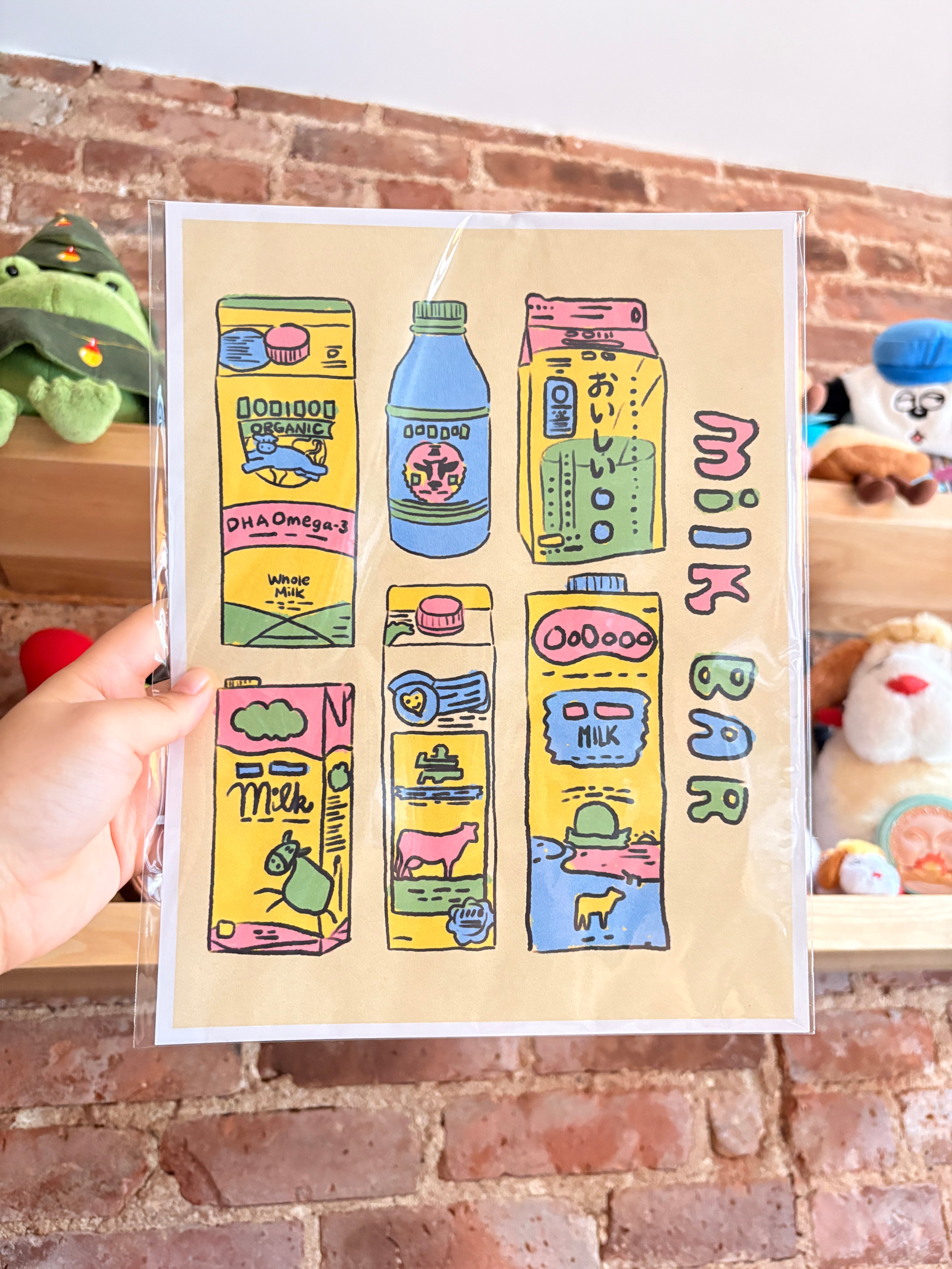 Milk Bar Art Print | 8.5×11 Letter Size Wall Art