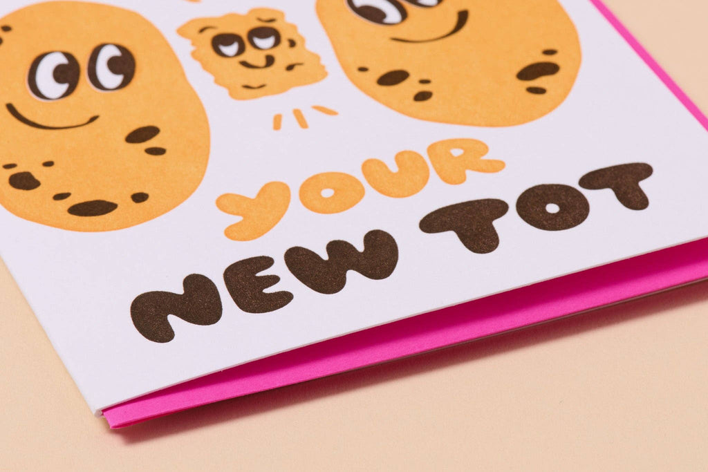 New Tot Potato Family Letterpress Card – Hand Printed in USA