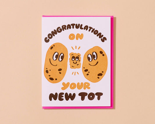 New Tot Potato Family Letterpress Card – Hand Printed in USA