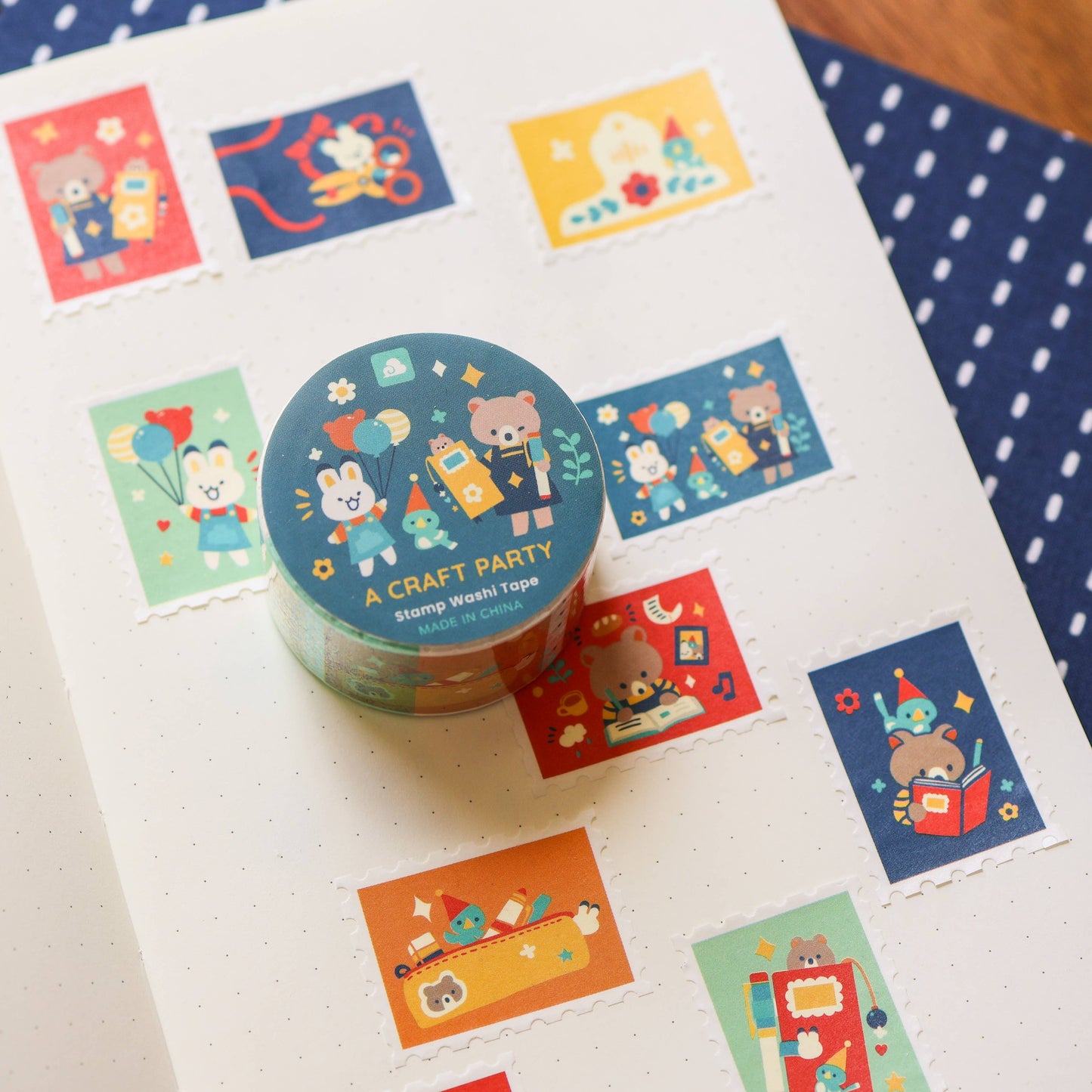 Stamp Washi Tape – Colorful Decorative Crafting Tape