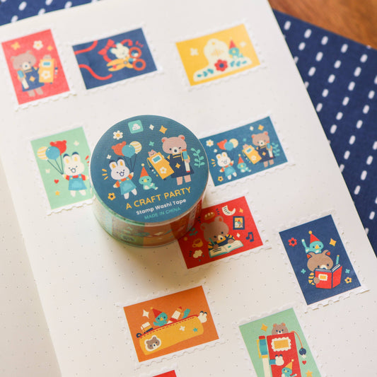 Stamp Washi Tape – Colorful Decorative Crafting Tape