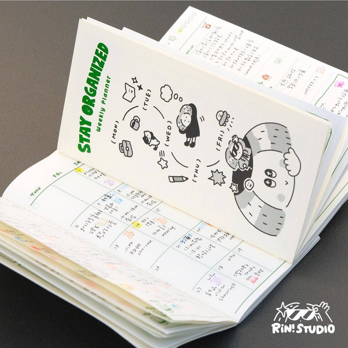 Traveler's Notebook Refill Daily, Weekly, Monthly Planner | Functional TN Insert | RiN! Studio