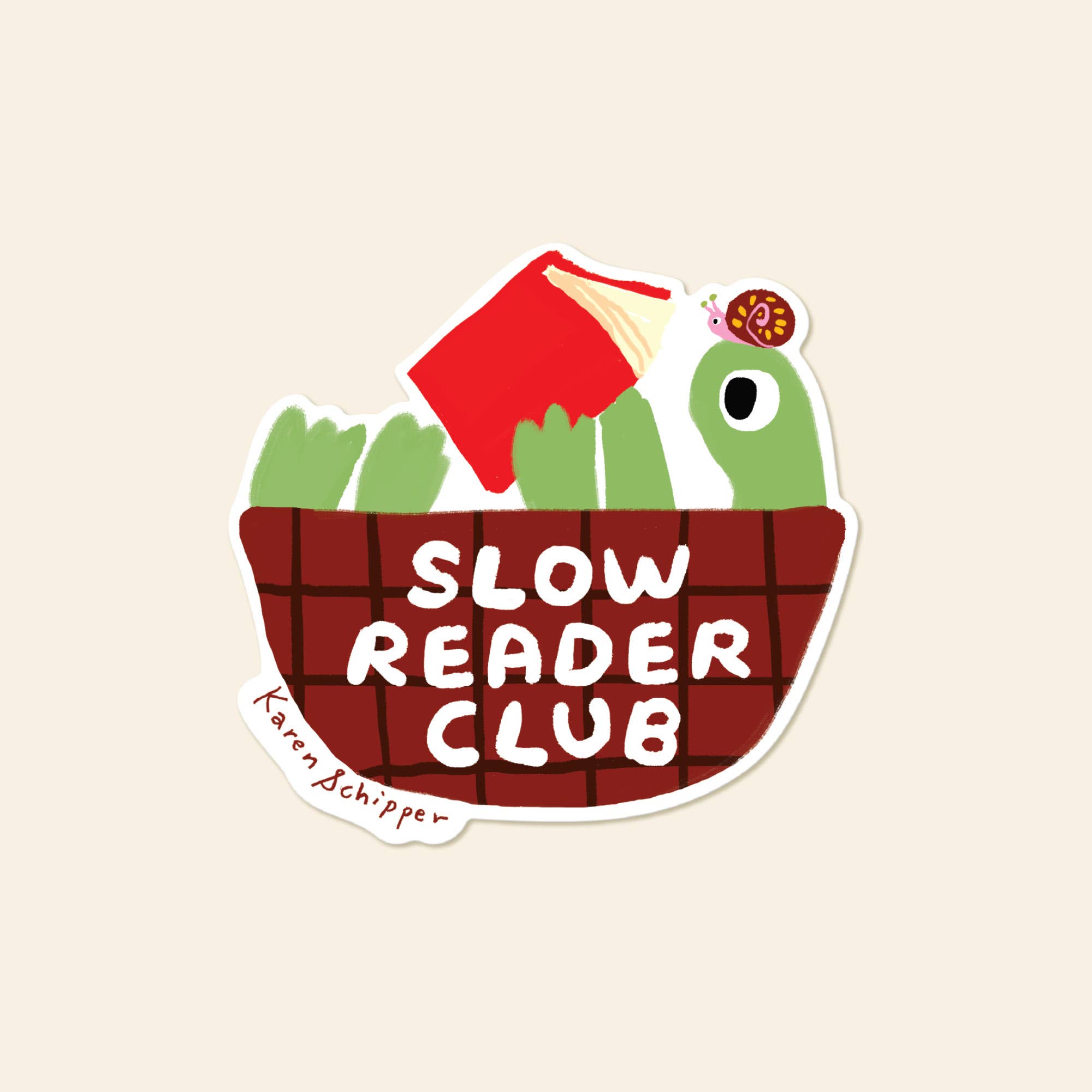 Slow Reader Club Sticker – Funny Book Lover Vinyl Sticker