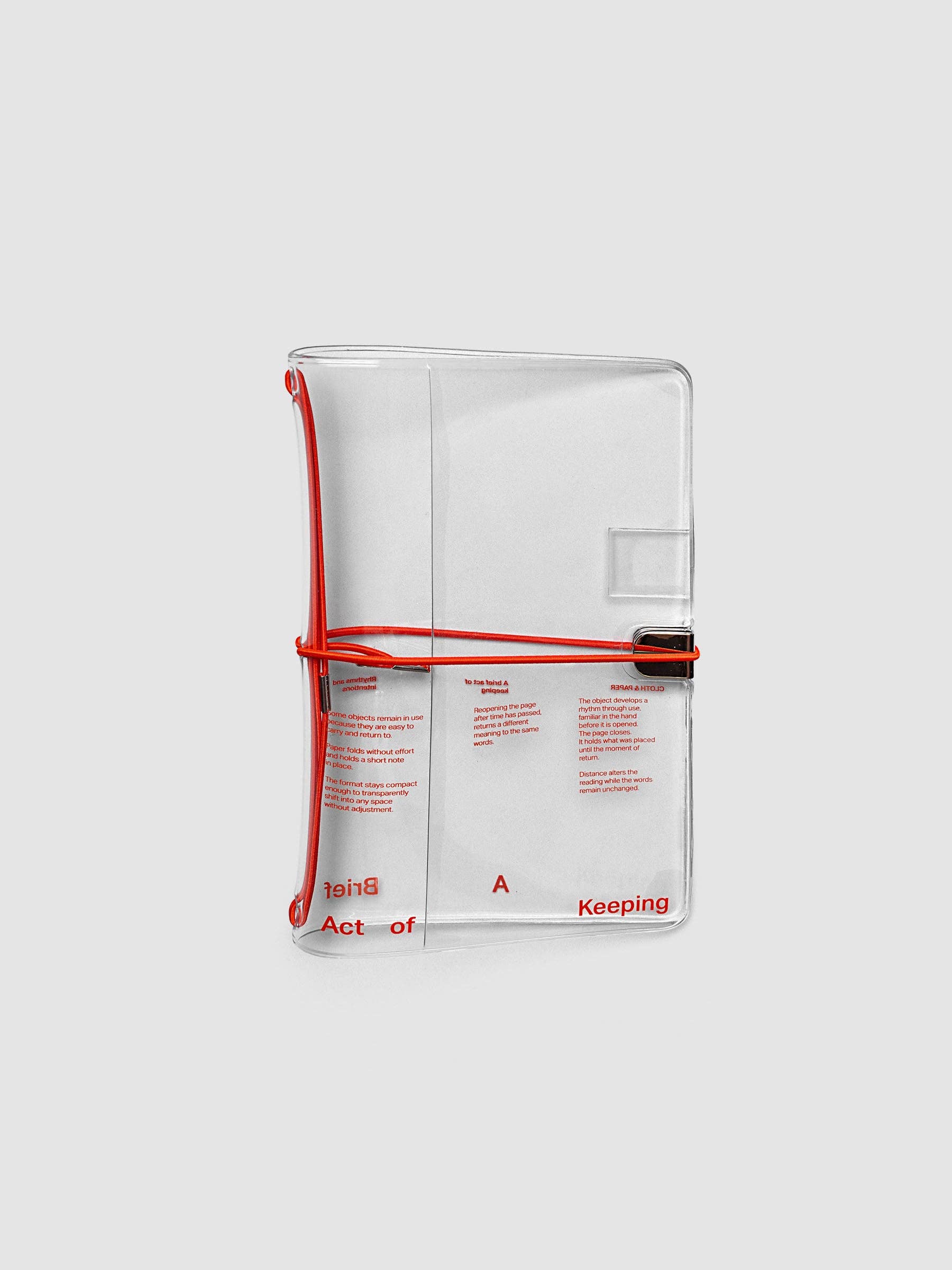 Act of Keeping Clear Vinyl Travel Notebook Cover – Saffron