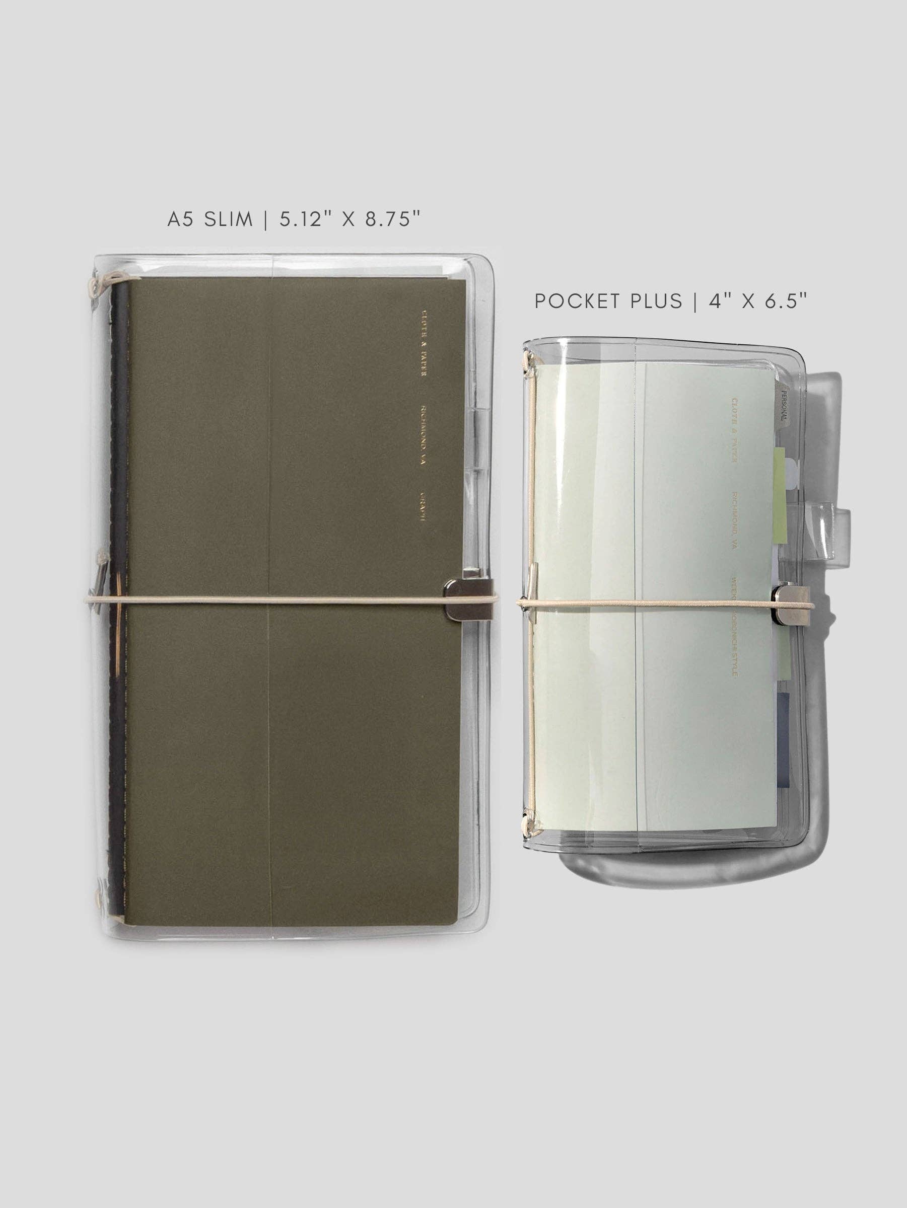 Act of Keeping Clear Vinyl Travel Notebook Cover – Saffron