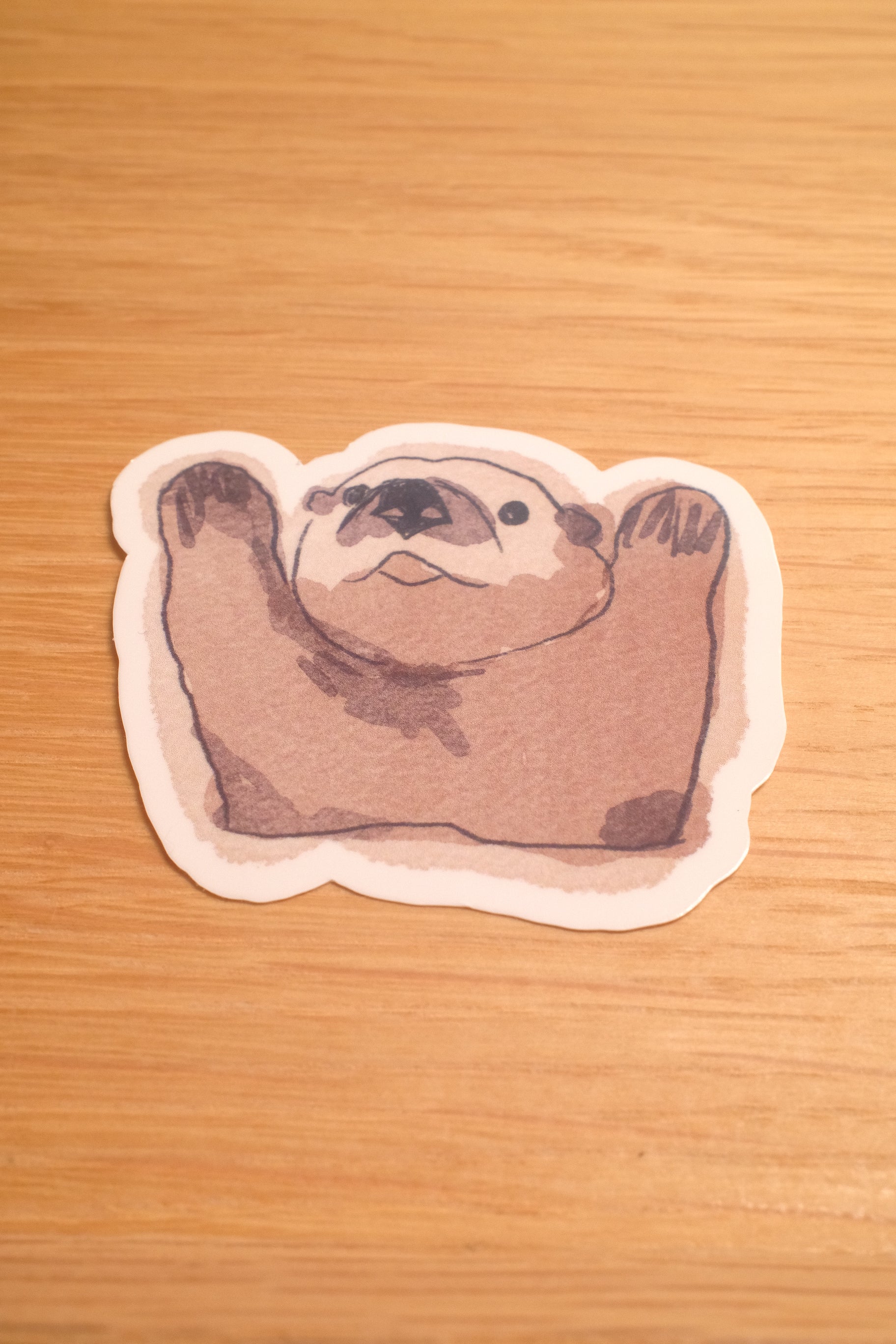 Clear Waterproof Otter Sticker – Vinyl Animal Decal