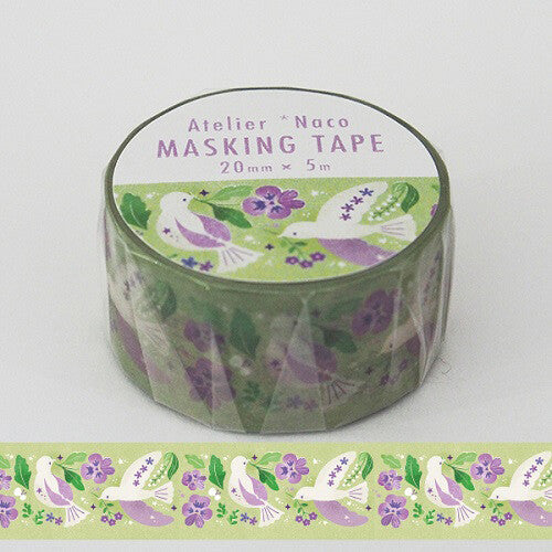 Natsuko Taguchi Washi Tape – KODOMO NO KAO Atelier Naco Animal Series (Full Roll or Sample)