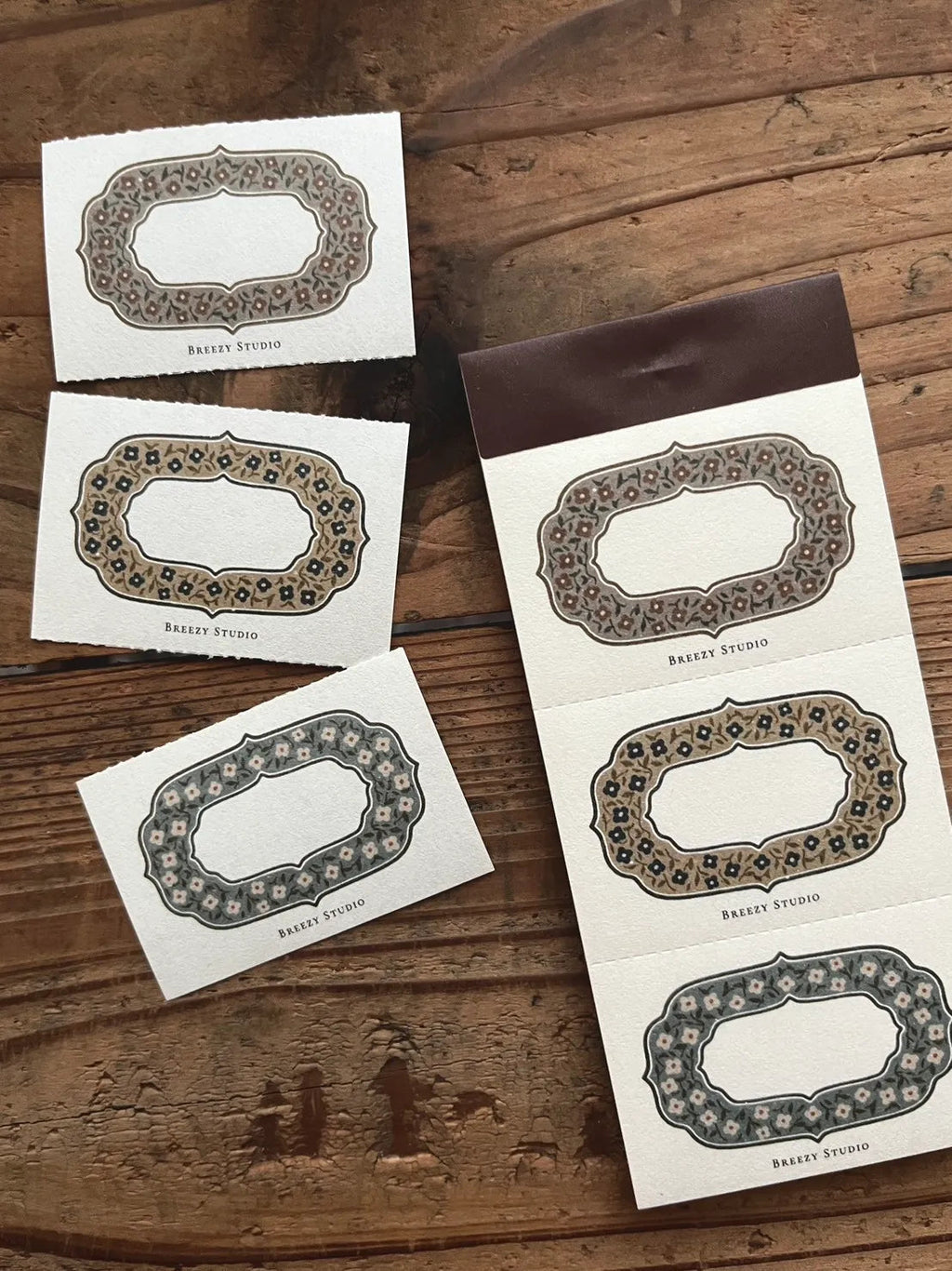 Ditzy Floral Letter Paper Set | 50 Sheets Beige Manga Paper with Tear-Off Dotted Line