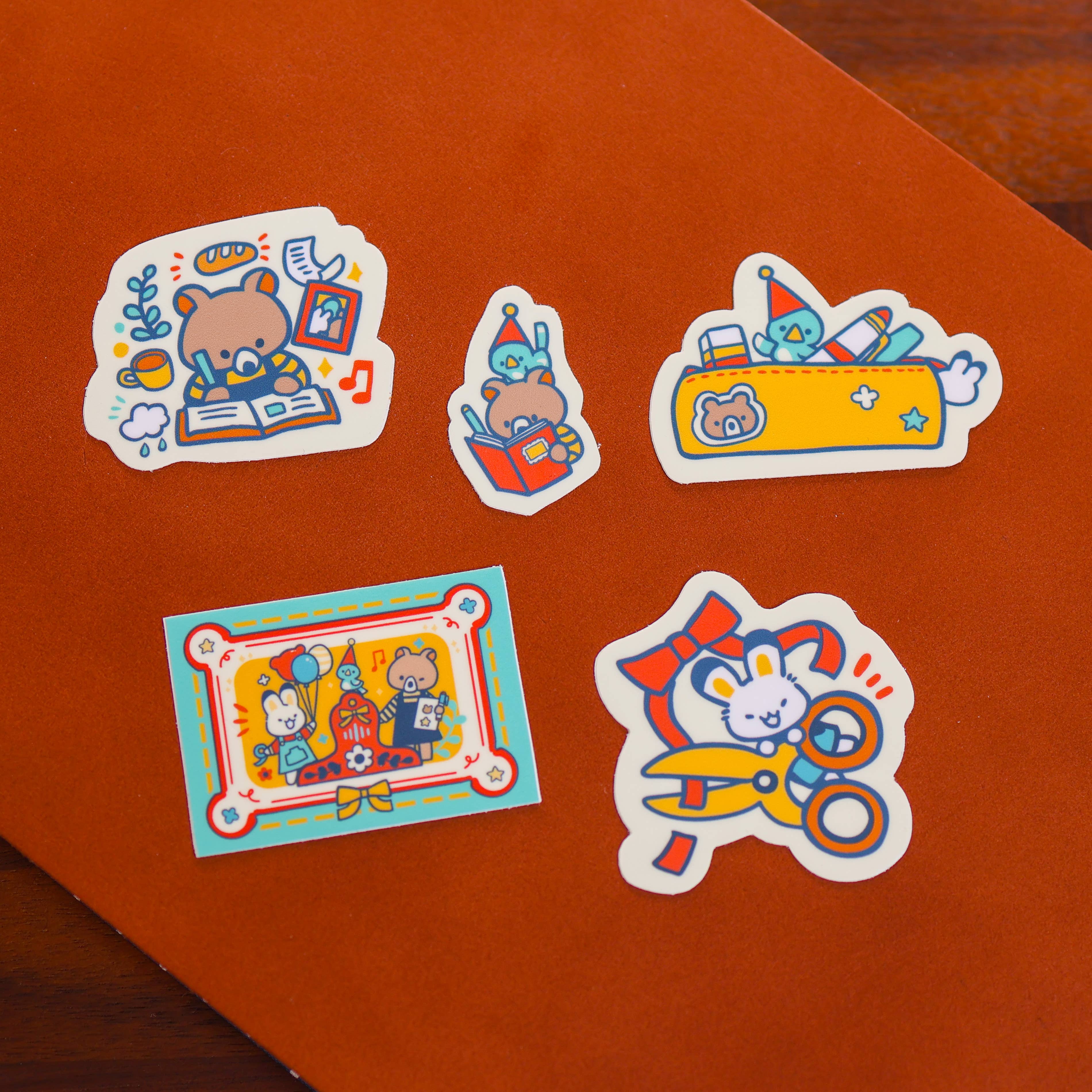 Stationery Tin Set with Stickers, Washi Tape & Stamps