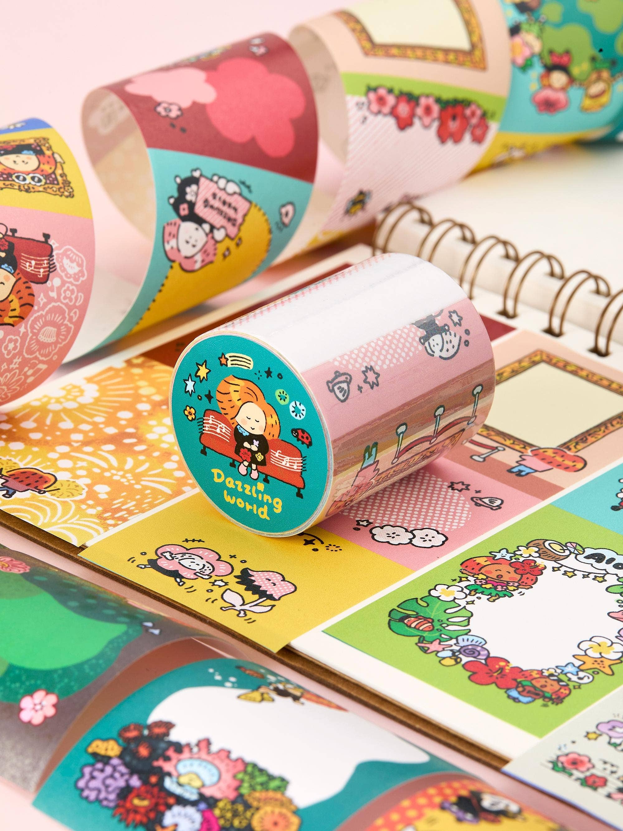 Writable washi tape - Dazzling World | Jourrnal Tape | RiN! Studio
