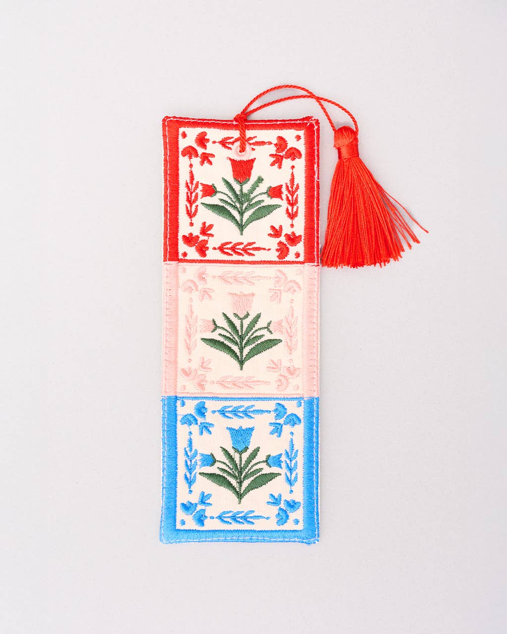 Embroidered Bookmark, Folk Floral