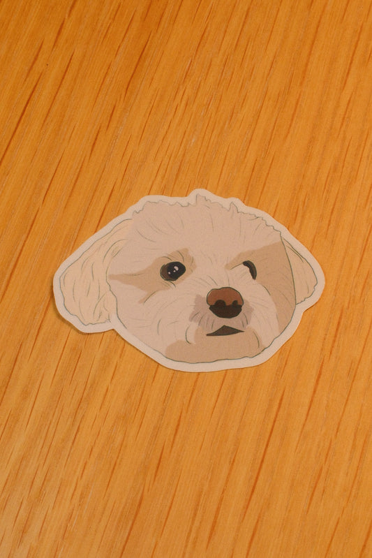 Waterproof Clear Bichon Frise Dog Sticker – Cute Decal